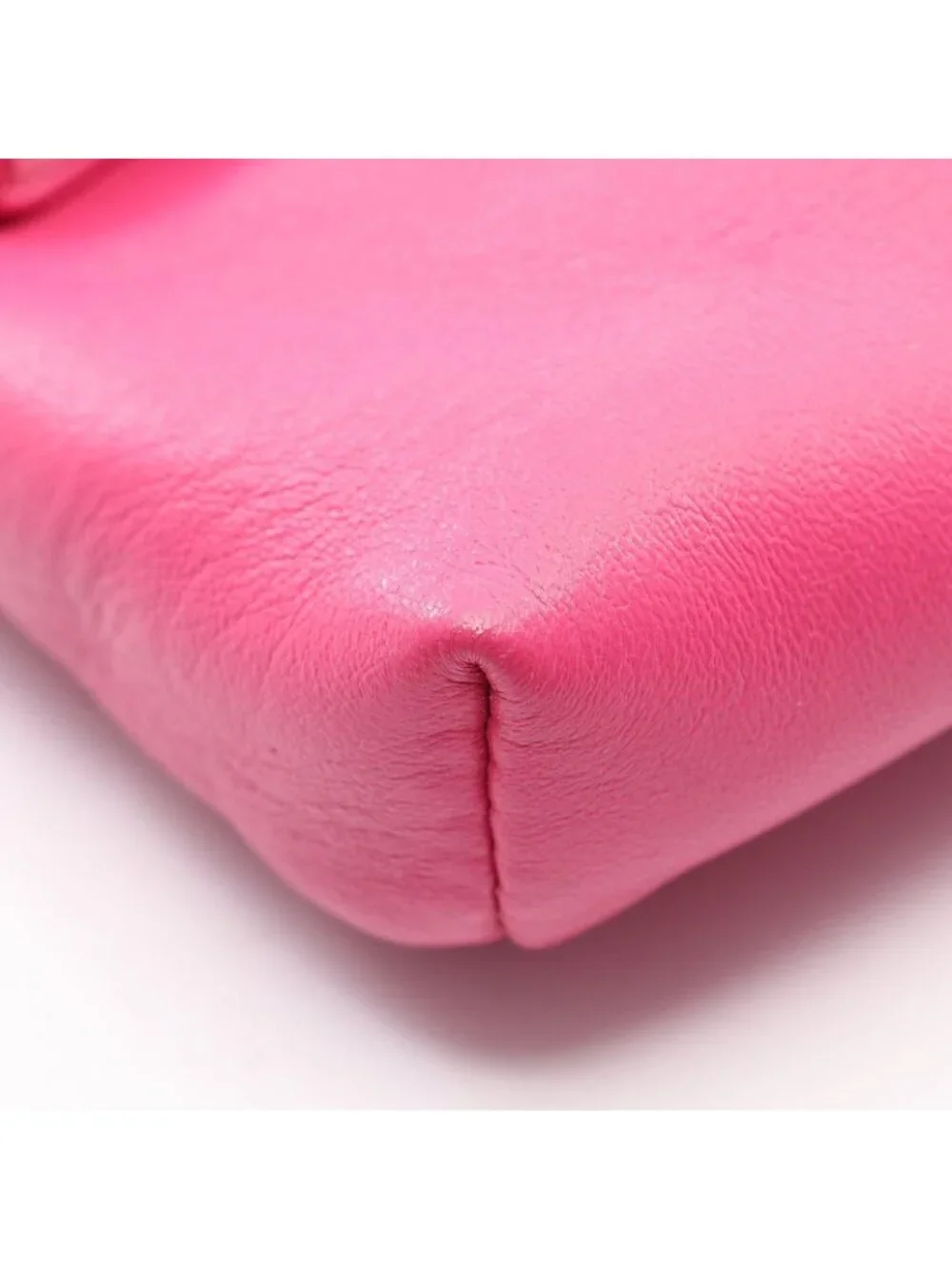 Chanel Clutch Quilted Fuchsia Pink Lambskin